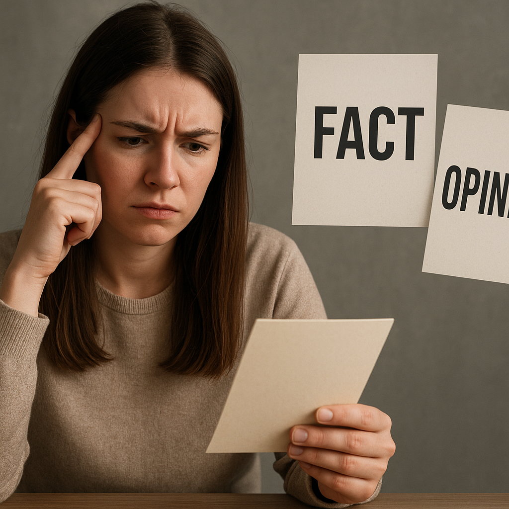 Dlaczego ludzie mylą fakty z opiniami